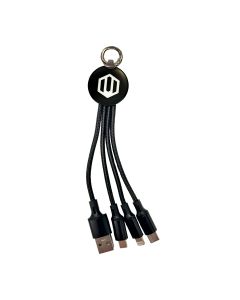 Allan Myers 4-in-1 Illuminating USB Charging Cable Keyring